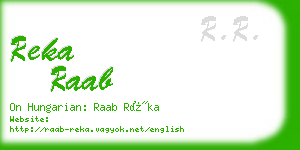 reka raab business card